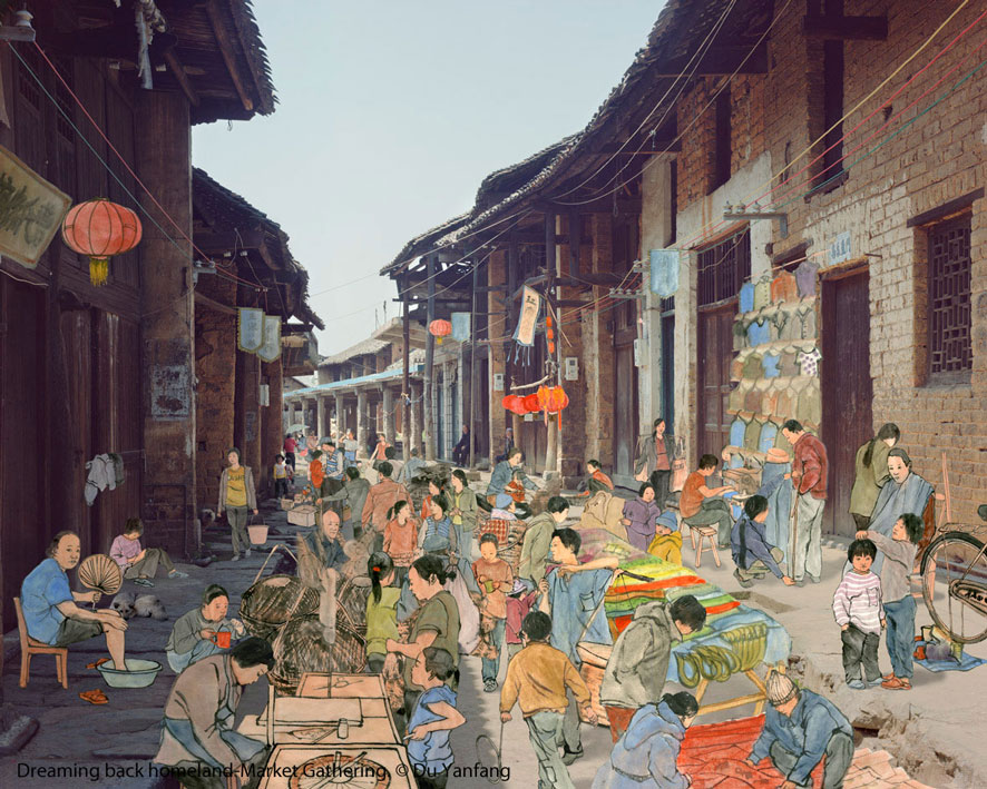 Dreaming back homeland-Market Gathering. © Du Yanfang